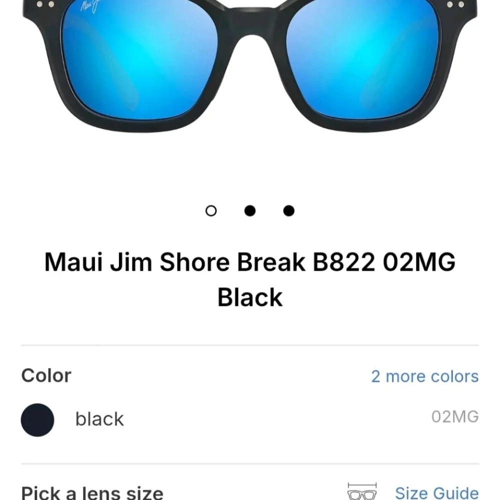Maui Jim Men’s Polarized Sunglasses – Black Frame with Blue Lenses